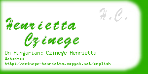 henrietta czinege business card